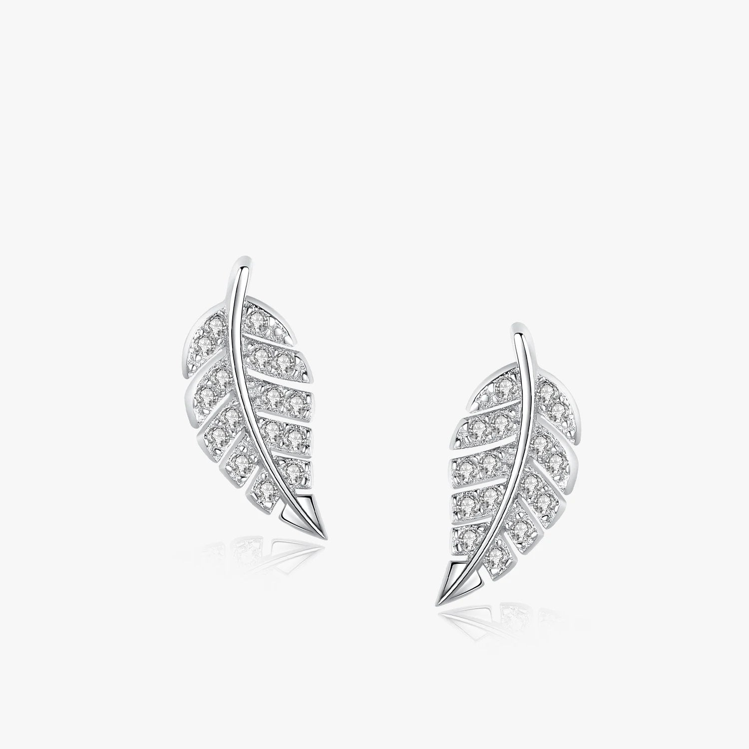 Crystal Leaf Earrings