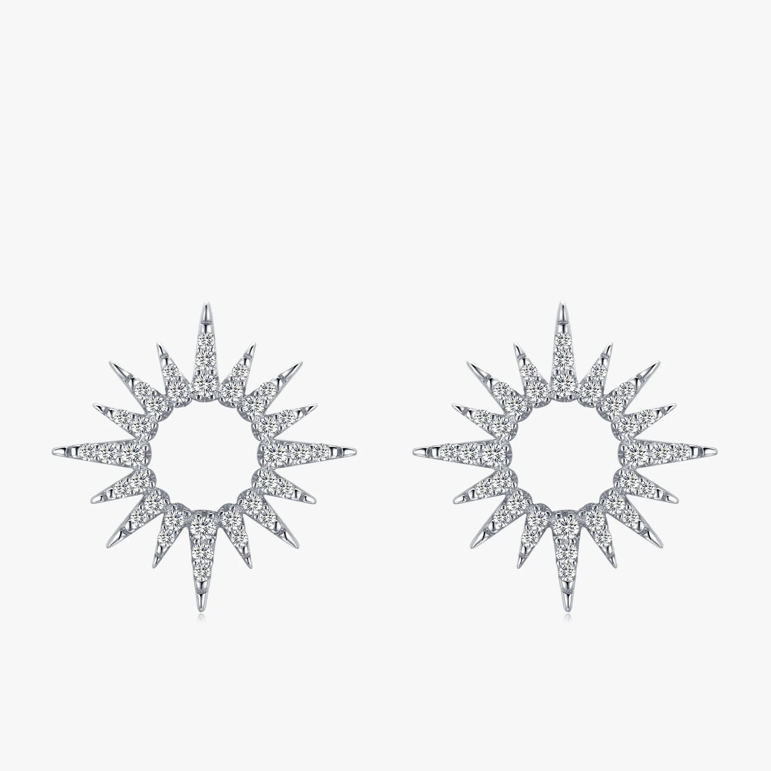 Radiant Star Silver Earrings