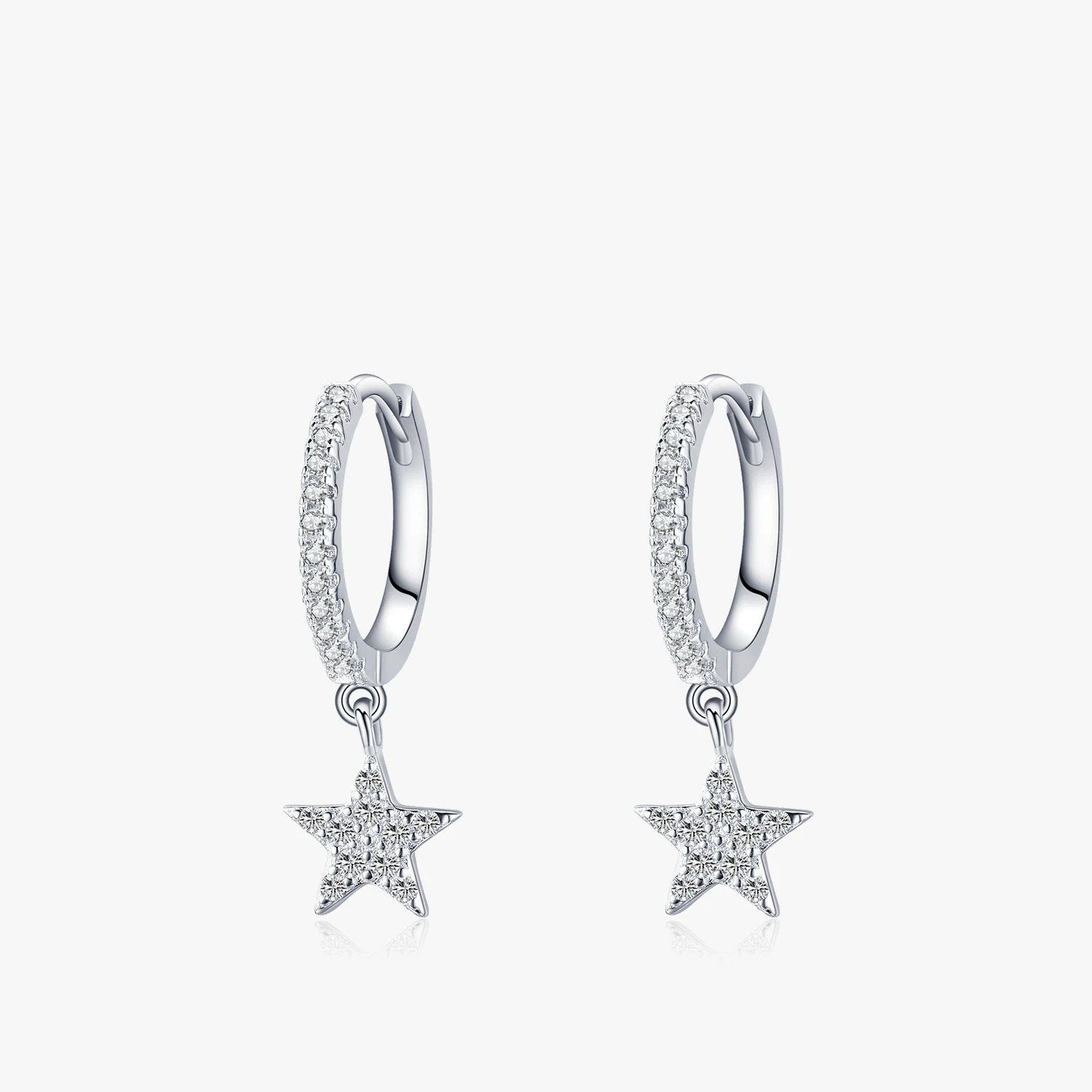 Silver Star Earrings