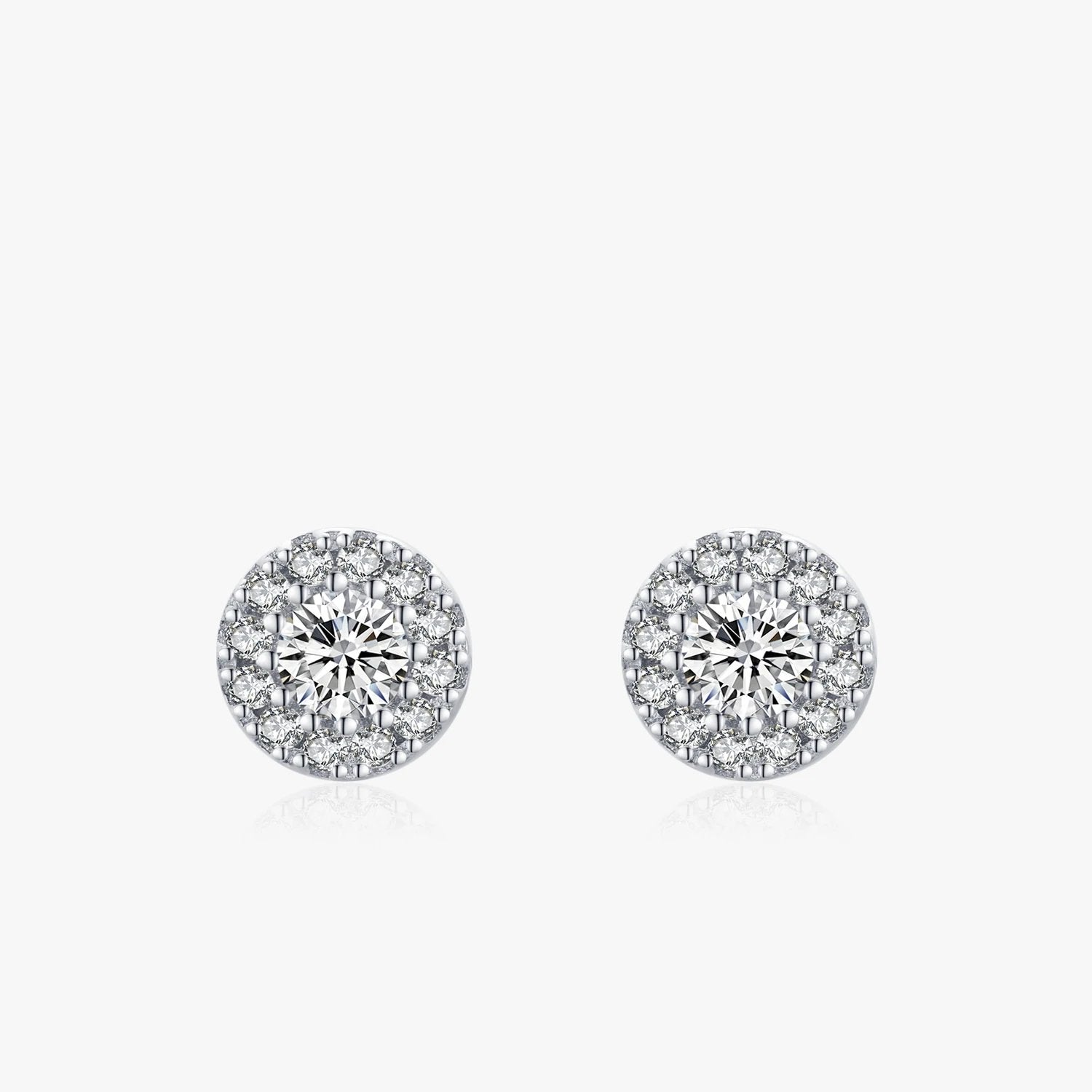 Halo Spark Silver Earrings